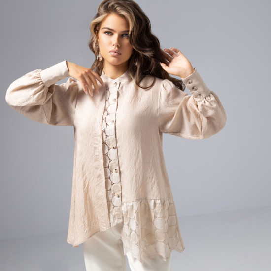 Рубашка женская «Кружевной повод Пульс сердца»