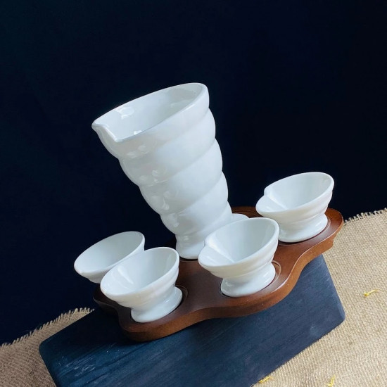 Блюдо для подачи картофеля фри с соусниками на подставке «Tropical»