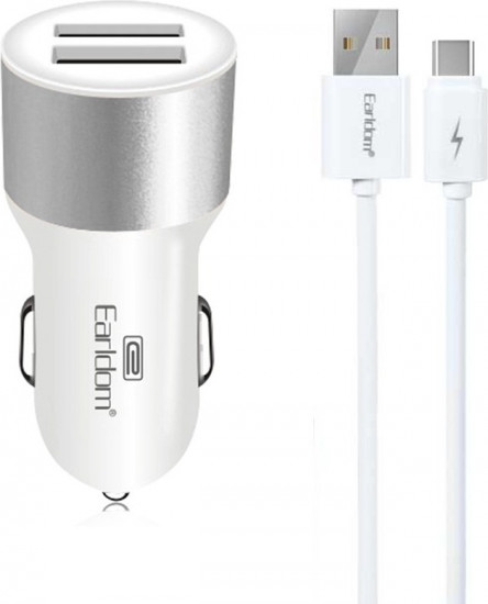 Комплект АЗУ Earldom ES-123 2.1A 2 USB-порта + кабель Type-C