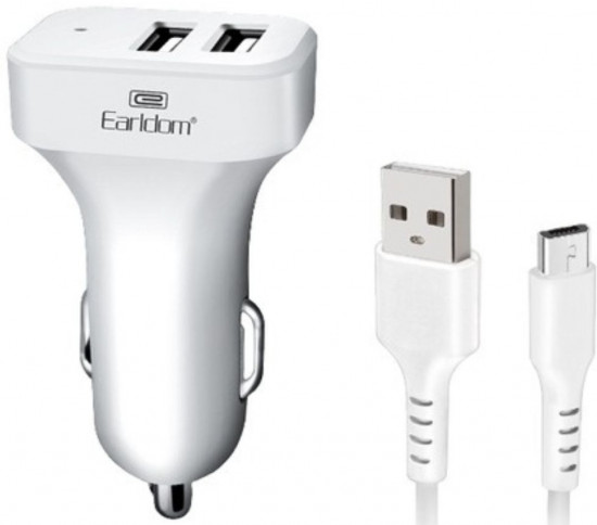 Комплект АЗУ Earldom ES-131 2.1A 2 USB-порта + кабель MicroUSB