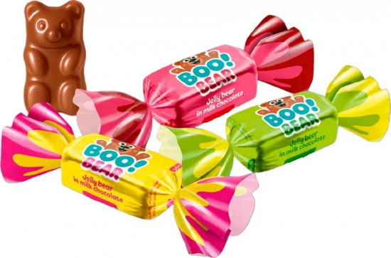 Конфеты желейные в молочном шоколаде «Boo! Bear»