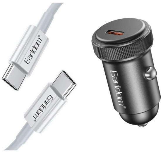 Комплект АЗУ Earldom ES-CC40T 30W Type-C порты с кабелем Type-C-Type-C