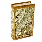 Сейф-книга шёлк «Львиная карта» 21 х 13 х 5 см