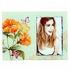 Фоторамка «Оранжевые цветы» со стразами, 9 х 13 см