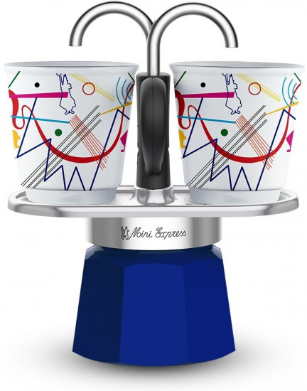 Гейзерная кофеварка с чашками «Set Mini Express Kandinsky»