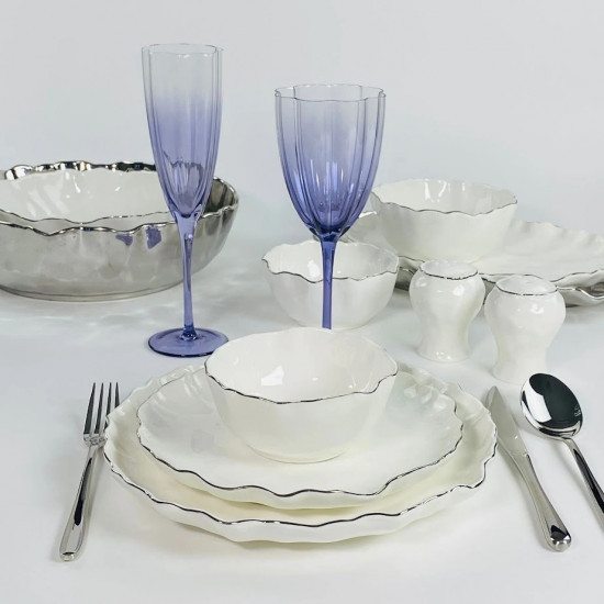Столовый сервиз «Ванесса серебро»