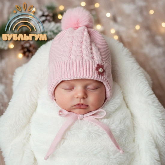Зимняя детская шапка для новорожденных