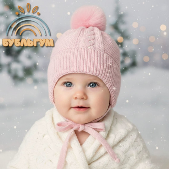 Зимняя детская шапка для новорожденных