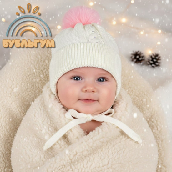 Зимняя детская шапка для новорожденных