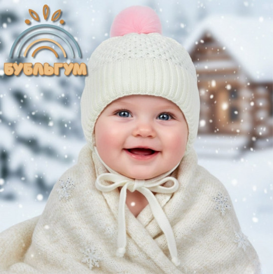 Зимняя детская шапка для новорожденных