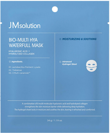 Гидрогелевая маска с гиалуроновой кислотой «Bio-Multi Hya Waterfull Mask»