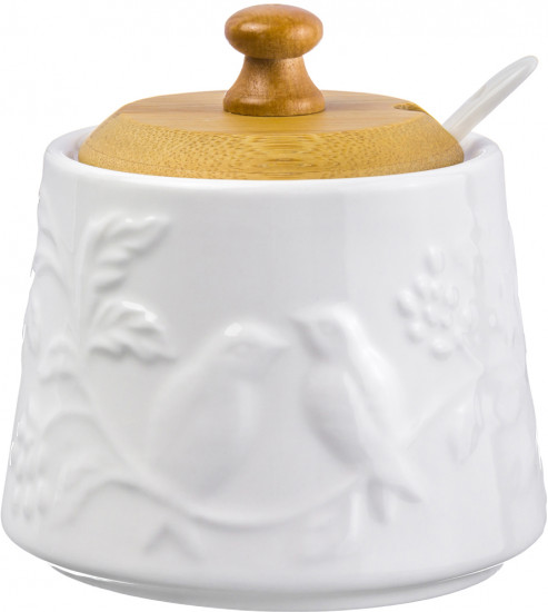 Сахарница с ложкой «Птички на ветке»