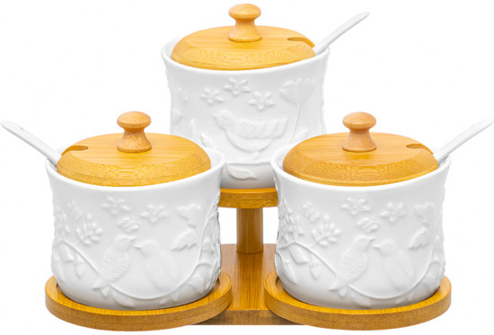 Набор банок для хранения «Птички на ветке»