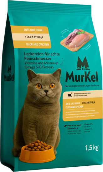 Корм для кошек сухой со вкусом курицы и утки