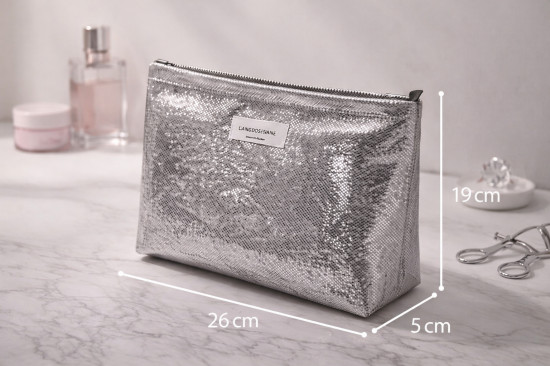 Косметичка женская «Серебристый титан»