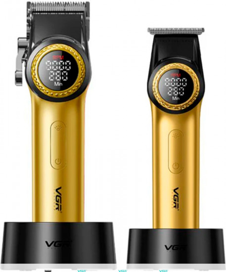 Набор для стрижки VGR Barber Comb V-001&V-977 Gold