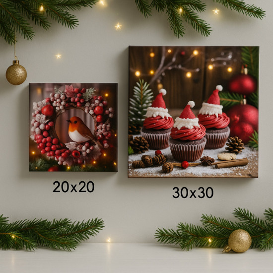 Комплект картин на холсте «Новогодний уют»