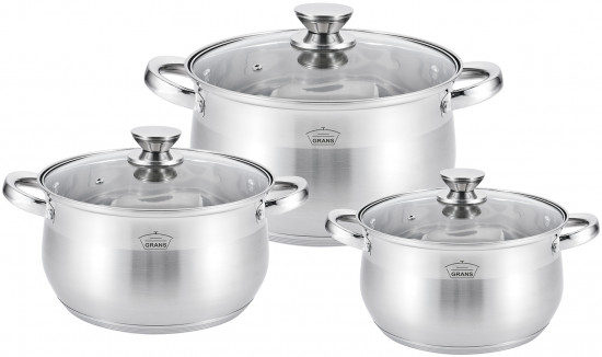 Набор кастрюль с крышками AG 703