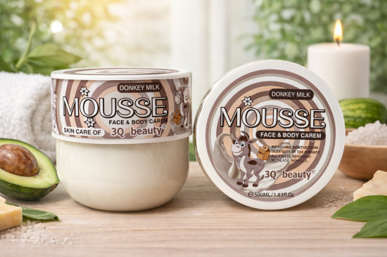 Мусс-крем для лица и тела с ослиным молоком «Mousse Donkey milk»