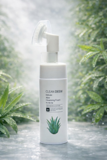 Очищающая пенка с щёткой «Clean Deew. Алоэ»