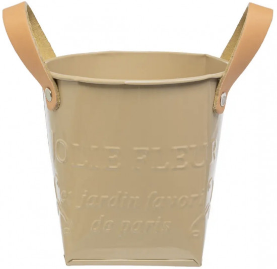 Декоративное металлическое кашпо с ручками