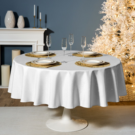 Скатерть круглая «Феерия. Серебро»