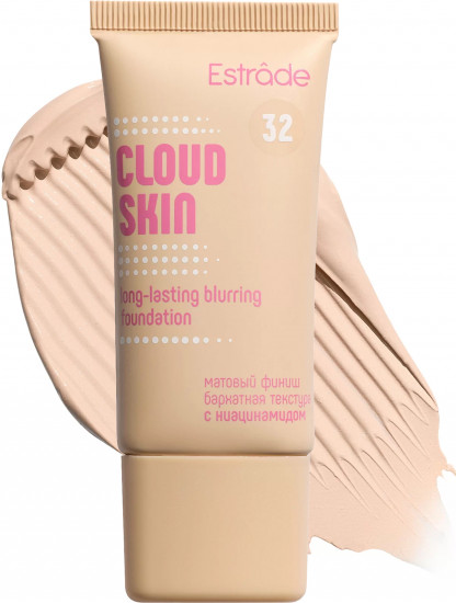 Тональный крем для лица с блюр-эффектом «Cloud Skin», оттенок 32 Натуральный бежевый