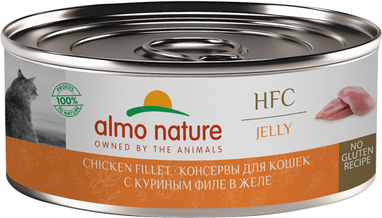 Корм влажный консервированный для кошек и котят с куриным филе в желе «Chicken Fillet»