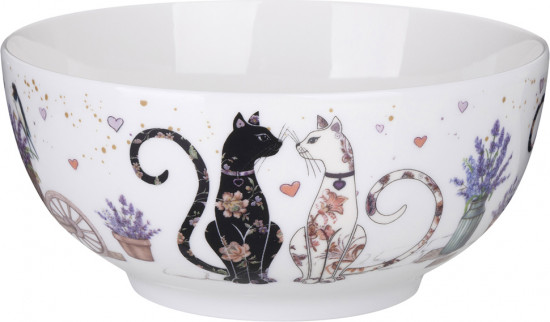 Салатник «Лавандовые коты»