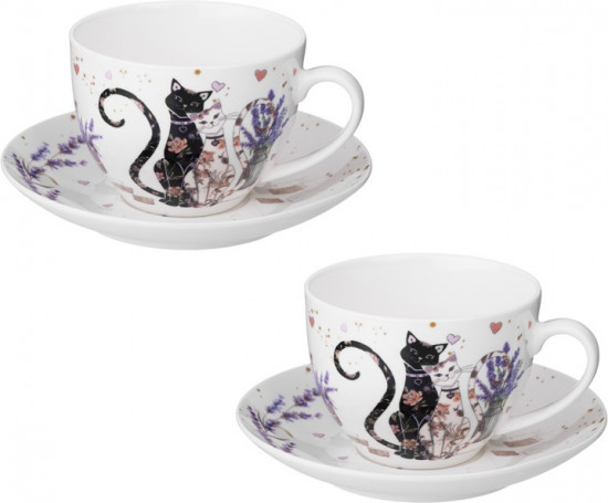 Набор чайный «Лавандовые коты»