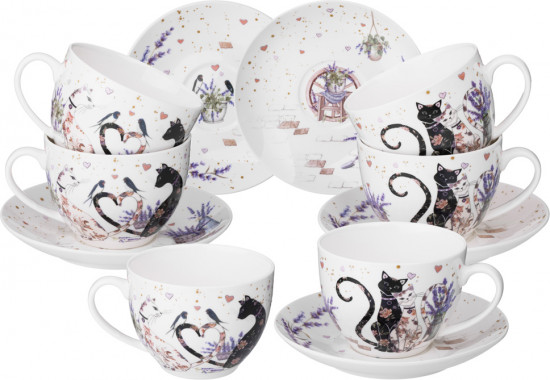 Набор чайный «Лавандовые коты»