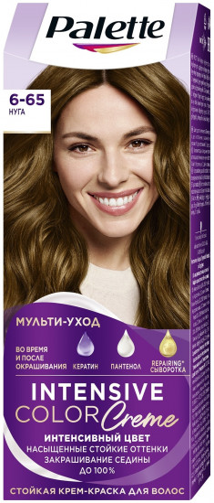 Крем-краска для волос, оттенок 6-65 Нуга