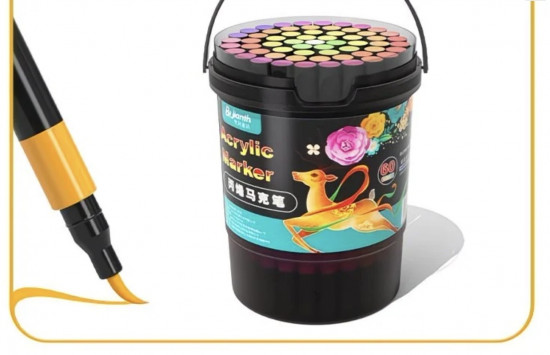 Набор акриловых маркеров в тубусе