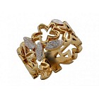 Кольцо «Садок» (покрытие - позолота с родированием)