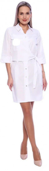 Халат медицинский белый «Габриэлла»