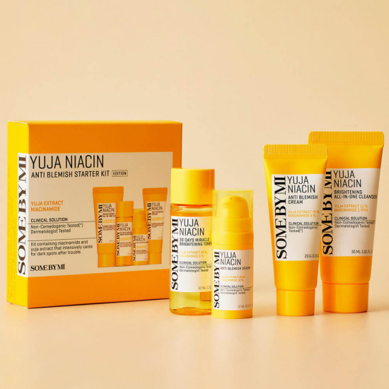 Набор миниатюр для осветления кожи «Yuja Niacin Anti Blemish Starter Kit Edition»
