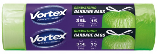 Пакеты для мусора с затяжками