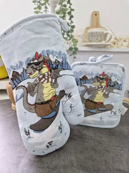 Комплект прихваток «Сноубордист»