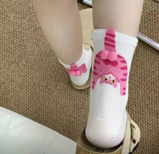 Носки с розовыми котиками