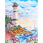 Роспись по холсту «Маяк» по номерам (50×40 см)