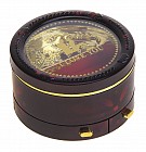 Шкатулка музыкальная «Круглая с ящиками» 9,5 см