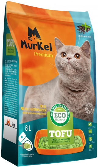 Наполнитель на растительной основе соевый тофу «Green Tea. Зеленый чай»