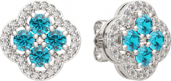 Серьги-пусеты из серебра