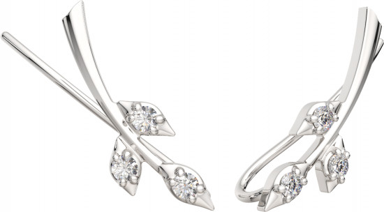 Серьги-клаймберы из серебра