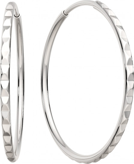 Серьги конго из серебра