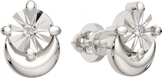 Серьги-пусеты из серебра