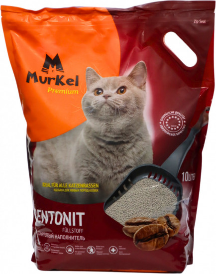 Наполнитель бентонитовый комкующийся в форме шариков «Кофе»