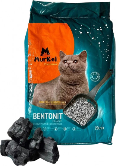 Наполнитель бентонитовый комкующийся в форме шариков «Уголь»