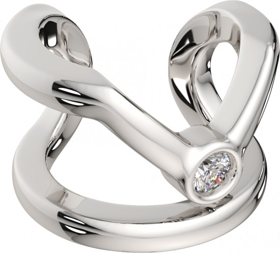 Серьга-кафф из серебра