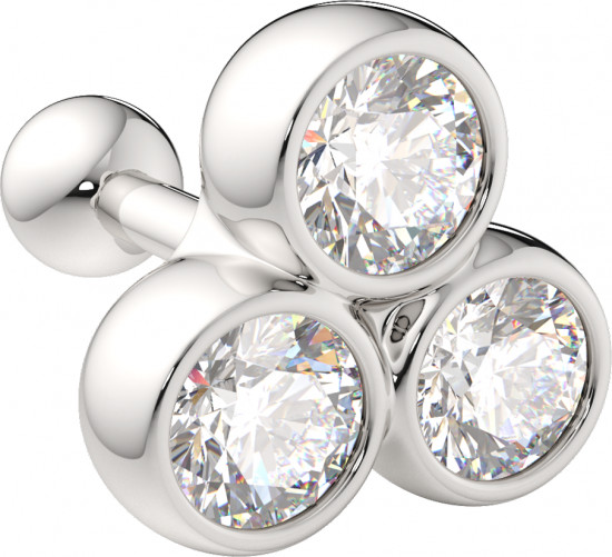 Пирсинг для ушей из серебра